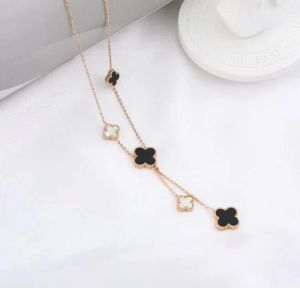 Modeontwerper Sieraden Klassieke 4/Klavertje Vier medaillon Ketting Zeer Kwaliteit Choker kettingen 18 K Vergulde gouden meisjes GiftQ1