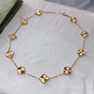 Modeontwerper Sieraden Klavertje Vier Ketting Zwart Groen Agaat Lang 10 Tien Bloem Hanger Parelmoer Dame Valentijnsdag