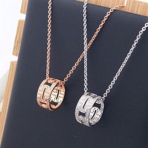 fashion designer sieraden holle hanger ketting gouden ketting hiphop bling sieraden rvs kettingen iced out pendant269Y
