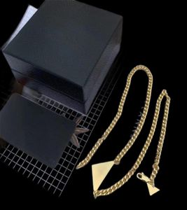 Mode designer sieraden hangende kettingen gouden zilveren roestvrijstalen sieraden voor vrouwen trendy gelaagde omgekeerde driehoek p3960004