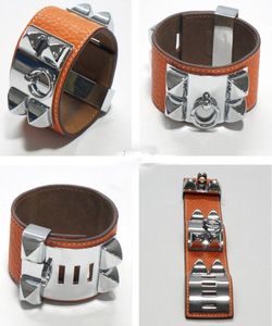 Bijoux de créateur de mode bracelets Bracelet à ongles en acier inoxydable H bracelet masculin bracelet en cuir 7708201