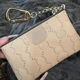 Kelets de mode porte-clés en cuir porte-clés Soupchage sac à main Unisexe Femme pour hommes porte-monnaie Mini portefeuille porte-porte