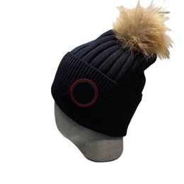 Gorro tejido de diseñador de moda, gorros de invierno populares, estampado clásico de ganso con letras hechas punto