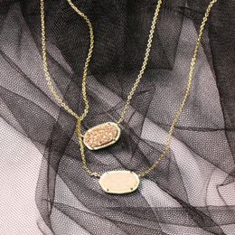 Créateur de mode Ks/elisa pendentif Rose cristal Agate dent collier femme ornement blanc saint valentin cadeau pour petite amie