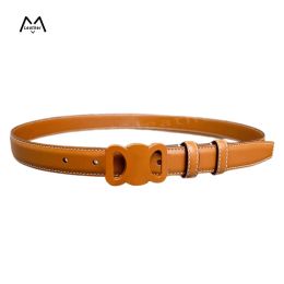 Ceinture en cuir de créateur de mode Ceinture décontractée pour femme Or argent noir blanc Marron Boucle lisse Ceinture en peau de vache 1,8 cm 2,5 cm Haute qualité