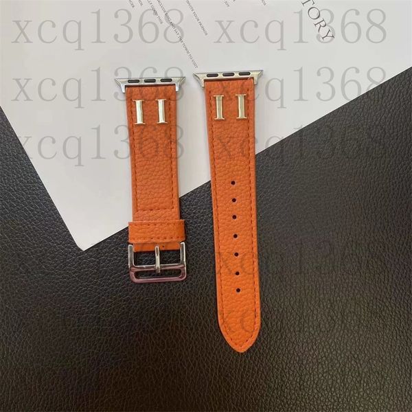 Bracelets en cuir de créateur de mode pour Apple Watch Band 38mm 40mm 44mm 49mm 45mm 42mm bandes de bracelet noir carrés dessins fleur bracelet de montre iWatch série 8 7 6 5 4 3 2 SE ceinture