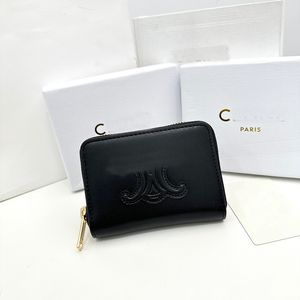 Créateur de mode Portefeuilles en cuir de luxe court triomphe cuir porte-carte de crédit sacs à main de haute qualité femmes de porte-monnaie Zippy avec sac à poussière de boîte d'origine