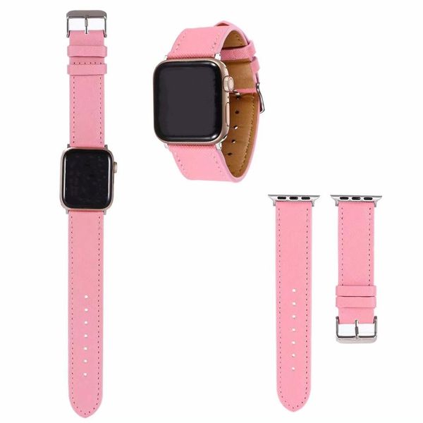 Banda de reloj de cuero diseñador de moda para iwatch 8 7 6 5 4 3 SE 38 mm 40 mm 41 mm Reemplazar correa de muñeca 42 mm 44 mm 45 mm 49 mm para pulsera de banda de Apple Watch