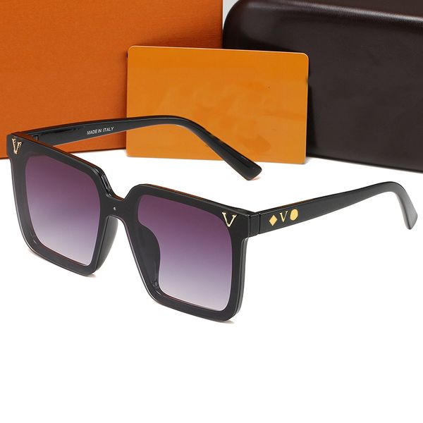 Designer de mode Lettre Femmes Lunettes De Soleil Été Plage Adumbral Lunettes Noir Blanc Belles Lunettes De Soleil Pour Hommes Fleur Lentille