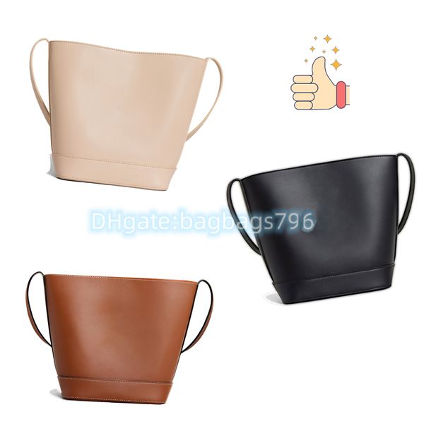 Designer de mode luxe unique bandoulière embrayage fourre-tout panier sac femmes plaine en cuir véritable ville pochette seau sac mans gaufrage sac à main épaule shopper sacs