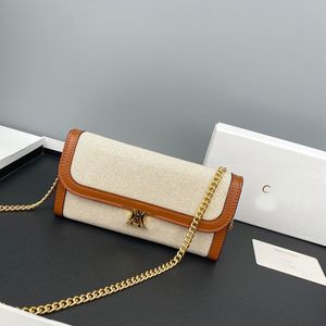 Diseñador de moda de lujo Carteras de cuero long triomphe cuir Titular de la tarjeta de crédito bolsos de monedero mujeres de Envelope cartero bolsa Con cadena monederos con caja bolsa de polvo