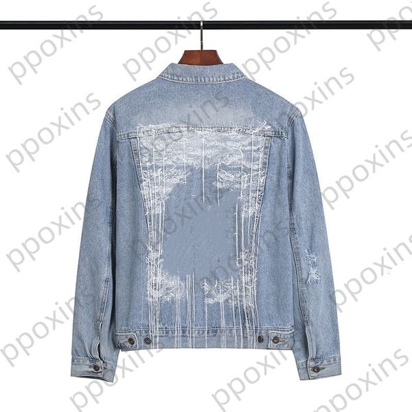 Diseñador de moda Chaqueta para hombres Versión correcta de alta calidad 2022 Sling Letter Arrow Denim Abrigo versátil Lote