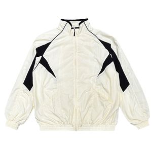 Modeontwerper herenjacks herfst zwart -wit splicing stand kraag licht jas sportspaarjas