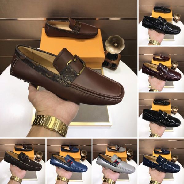 Designer de mode Hommes Mocassins Chaussures Crocodile Grain Cuir luxueux Hommes Conduite Mocassins Mocassins Hommes Glands Parti Mariage Appartements EU Tailles 38-46