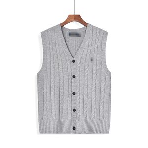 Modeontwerper heren trui xiaoma merk gebreide vest kaap mouwloze luxe casual business slank fit long klassiek wol warm vest stijl top