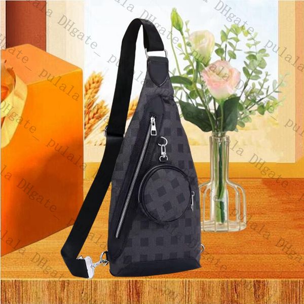 Sac à coffre pour hommes de créateur de mode sac à main poitrine de poitrine crossbody bac à dos sac à dos sacs à dos sacs de messager Black Grid Purse homme femme Bumbag Avenue Sac