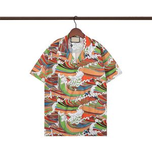 Modeontwerper heren Hawaiiaans bloemoverhemd korte mouwen button-down bowling strandoverhemd casual overhemd heren zomeroverhemden M-3XL