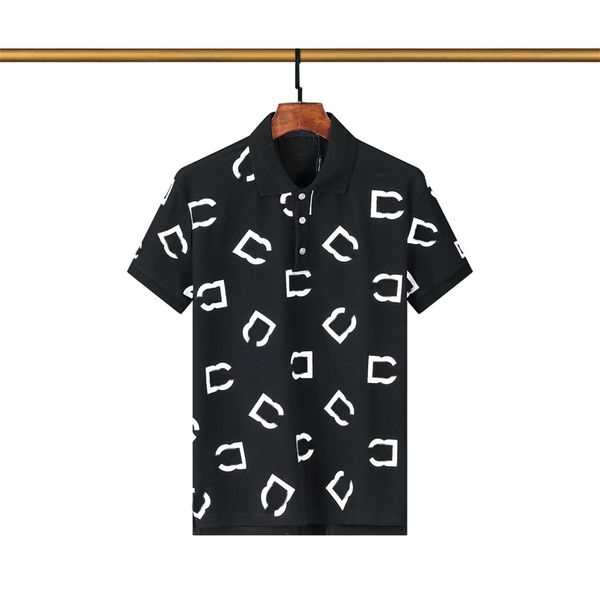 Designer de mode Hommes Polos Chemise T-shirt Été Impression décontractée Motif Pur Coton Haute SreetBusiness Mode noir et blanc Col Chemises M-3XL