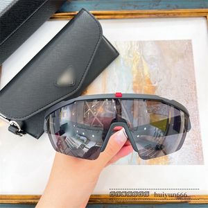 Modeontwerper heren zonnebril voor mannen en vrouwen fietsen oogzorg SPS03X Classic Personality Sunshade Glazen vrouwelijke zilveren reflecterende film met gepolariseerd licht