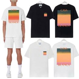 Casablanca camiseta Diseñador para hombre camiseta casablanc camisa hombres mujeres camisetas con letras estampadas mangas cortas verano casa blanca camisetas hombres camisetas sueltas talla estadounidense s-3xl