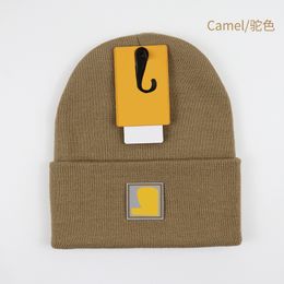 Modeontwerper heren winter beanie voor dames mannen unisex gebreide katoen warme hoed klassieke sportschedels dames casual buitenstrip kap beanies kleuren