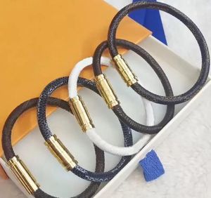 Modeontwerper heren dames armband charme delicate onzichtbare luxe sieraden magnetische gespog goud lederen armband polsband horlogeband kas