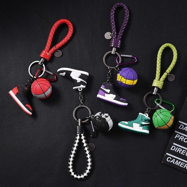 Créateur de mode Mini Keychain de basket-ball Keetchain mignon en silicone Basketball Keychain Birthday Gift Car Keychain Pendent