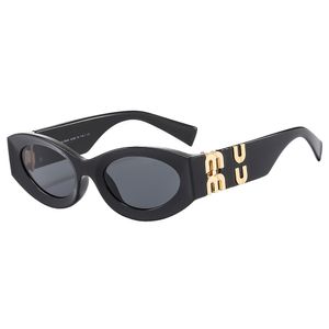 Modeontwerper Miu zonnebril ovaal frame luxe zonnebril dames anti-straling UV400 persoonlijkheid heren dames retro bril Rijden vakantie aan zee