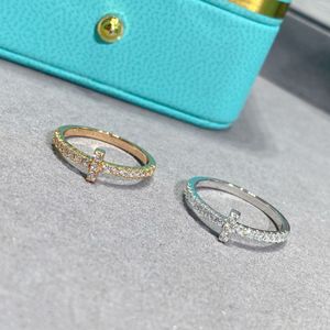 Modedesigner-Moissanite-Ring aus S925-Sterlingsilber, voller Mosan-Diamant-Ringe für Frauen, neuer Mode-Paar-Schmuck, Einfachheit, stereoskopisch, lässig, Party, gut, schön