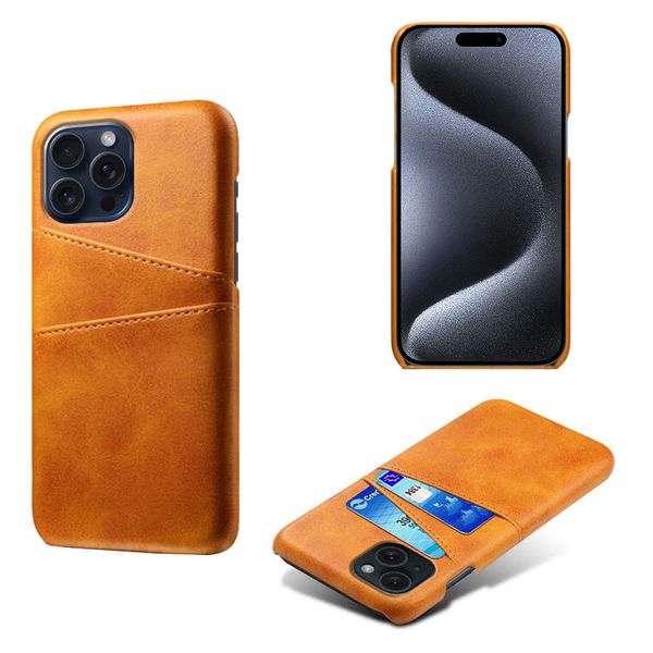 Cas de téléphone de créateur de mode pour l'iPhone 15 15pro 14 14pro 14plus 13 13pro 12 11 Pro max du support de carte en cuir Pocket Telemple Cover avec Samsung S22 S23 Ultra