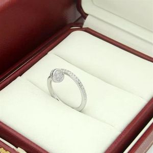 Modeontwerper nagelringen sieraden voor vrouwen volledige stenen pave band liefdesring maat 6 7 8 met box204H