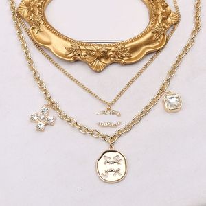 Collier de créateur de mode Colliers en acier inoxydable Pull chaîne pendentif pour femmes de mariage bijoux de haute qualité sans boîte 20style