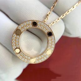 Diseñador de moda collar mujer joyería colgante oro plata collares de diamantes amor para mujer cadena para hombre boda regalos del partido del día de la madre
