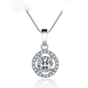 Luxe Circle Designer Big Diamond Pendant Kettingen 925 Silver CZ Zirkon Diamond Link Chains Choker Korte ketting voor vrouwen JUWY VOOR Wedding Party