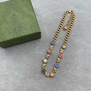 Modeontwerper Nieuwe kleur diamant vlinder ketting sieraden cadeau