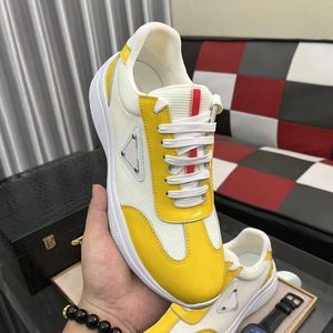 Créateur de mode Nouveau chaussures de tennis décontractées en cuir jaune en cuir jaune pour hommes et femmes Ventilate Comfort Splice Sports Chaussures Sports Chaussures DD0411P 35-46 9