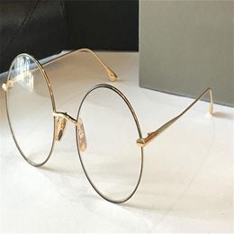 Modedesigner optische Brille glauben runden Retro-K-Goldrahmen Vintage einfachen Stil transparente Brille Qualitätslinsen298u