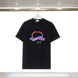 Designer de mode Paint Drip Print t-shirts Hommes Femmes Casual Streetwear T-shirts Col rond Coton Noir Blanc Orange T-shirt sstt