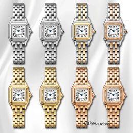 Designer de mode Panthere Regardez les hommes et les femmes de quartz Mouvement Diamond en acier inoxydable Sapphire Crystal Square Wristwatch Battery Gifts Coup 6 9 64 8564672