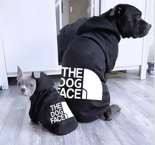 Créateur de mode vêtements pour animaux de compagnie pull vêtements pour chiens quatre saisons chiens à capuche le chien visage Labrador bouledogue français veste vêtements