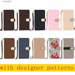 Fashion Designer telefoonhoesjes voor iPhone 14 Pro Max 13 12 11 11Pro XR XS Max Shell Leather Multifunction Card Pakket opslagpakket Cover Ivy01 Xinjing03