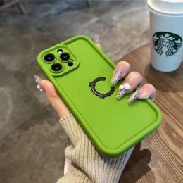 Fundas de teléfono de diseñador de moda para iPhone 15 Pro Max 14 Pro Max Plus 13 12 11 Funda de iPhone Fundas de teléfono de silicona de lujo Mujeres Carcasa de teléfono móvil Color caramelo