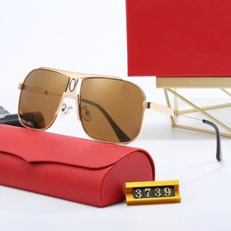 Modeontwerper piloot zonnebril voor mannen en vrouwen klassiek alfabetisch patroon zwart bruin zilveren zonnebril Travel strand vakantie rijden brillen unisex lunette