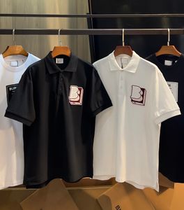 Modeontwerper Polos Men T-shirt Polo shirt Letter Decoratie Hoogwaardige kleding Kleding T-shirt Zwart en witte T-stukken dezelfde stijl voor mannen en vrouwen Euro maat XS-l