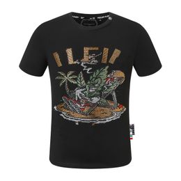 Créateur de mode PP T-shirt de crâne masculin Hingestone Summer à manches courtes à manches O T-shirt Tee Skulls Print Tops Streetwear M-XXXL PP2178