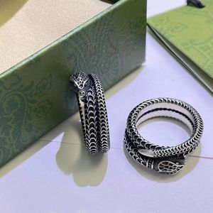 Modeontwerper Ring Snake Love Band Mens damesliefhebbers Rings paren ringen met doos