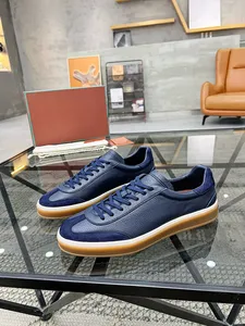Fashion Designer Chaussures de course Athletic Mens Black Navy Vintage Platform Trainers Bright Blue Shoes Sneakers 38-44 EDJ240101L