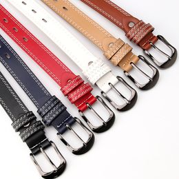 Nouvelle ceinture pour femme de créateur de mode avec décoration à double ligne, ceinture évidée à la mode et polyvalente, ceinture de style concave féminin en gros en usine