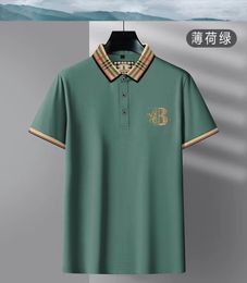 Diseñador de moda polo de manga corta camisa polo de algodón de manga corta bordada de alto grado camiseta para hombres ropa de moda coreana top de lujo de verano 778