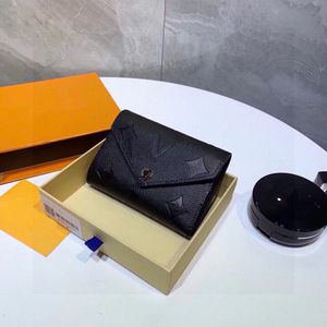 Créateur de mode court portefeuille femme hommes sac à main en cuir véritable noir marron lettre fleur impression portefeuille portefeuilles à rabat sac à cartes sacs à clés